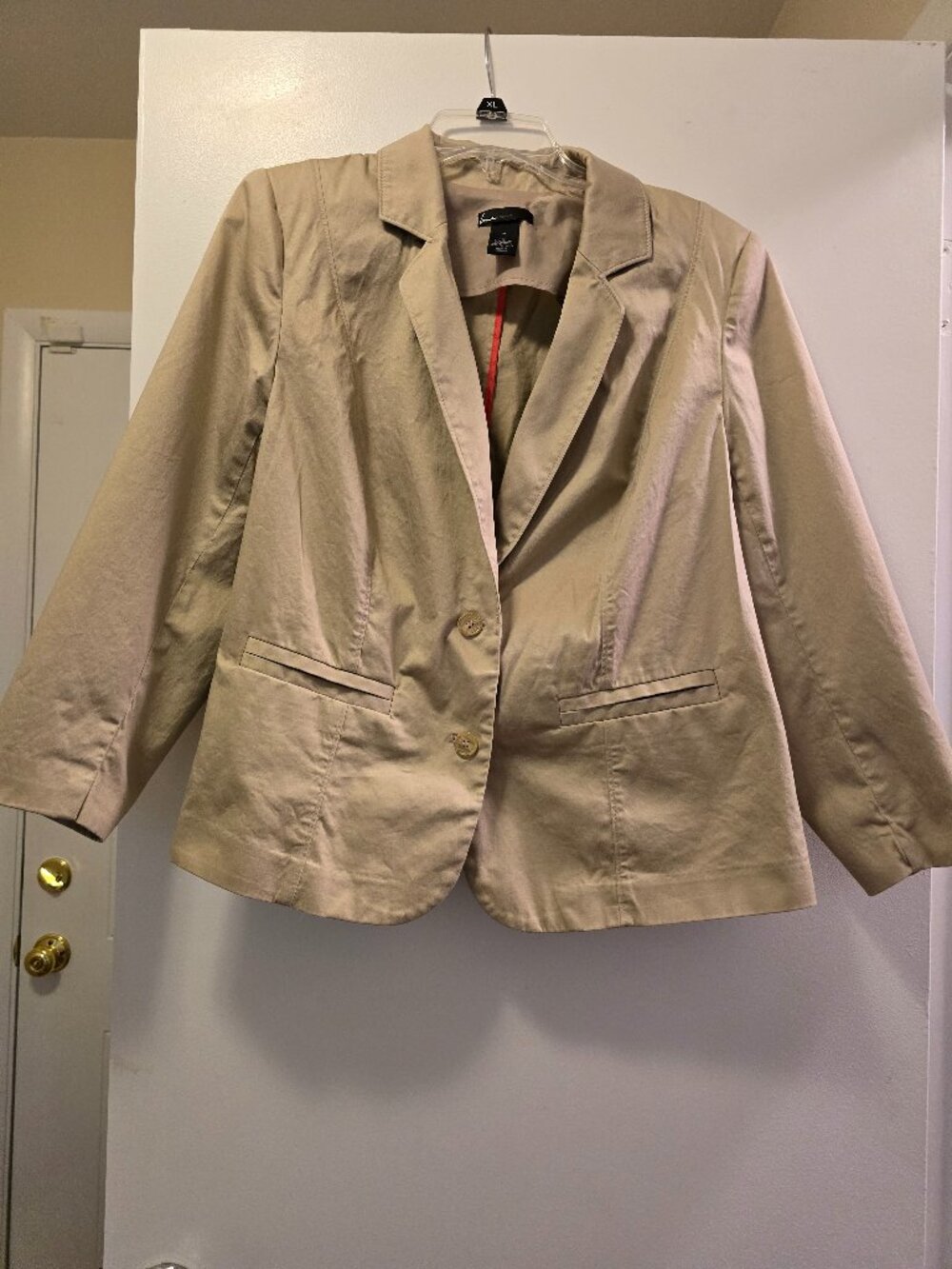 Lane Bryant Khaki 2 Button Blazer Size 16